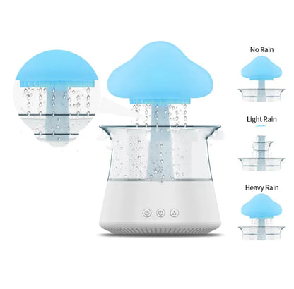 Ultrasonic Atomizing Cloud And Rain Humidifier Wood Grain Seven Color Light Aromatherapy Machine